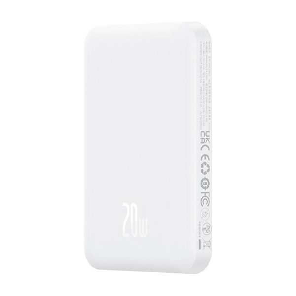 Magnetic Mini Powerbank Baseus 5000mAh, USB-C 20W (white)