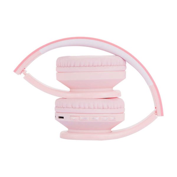 PowerLocus P1 wireless headphones for kids (pink)