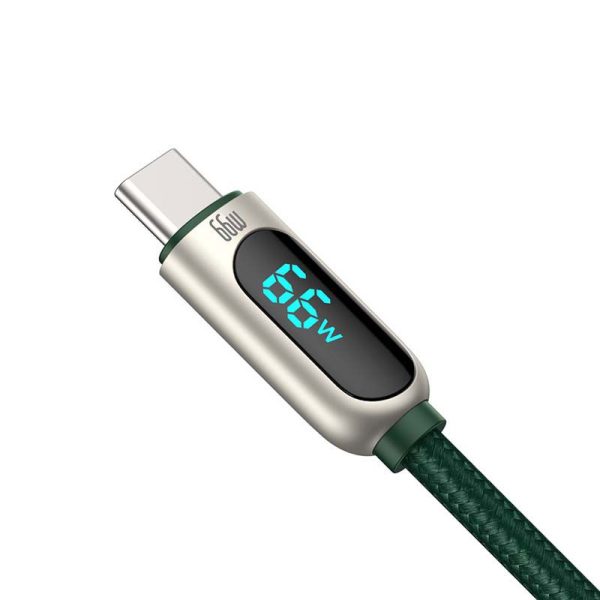 Baseus Display Cable USB to Type-C, 66W, 1m (green)