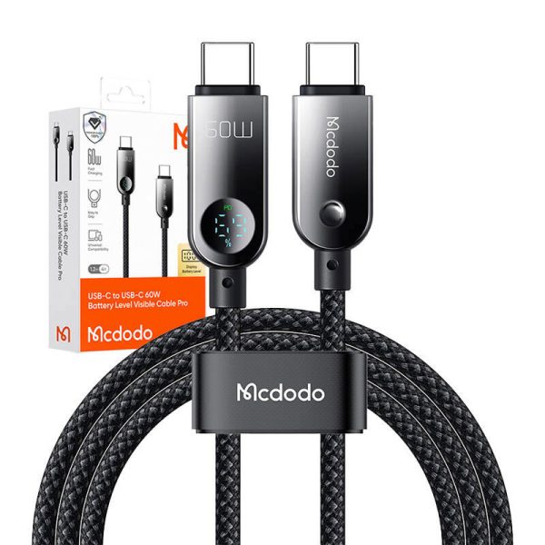 Mcdodo CA-4780 USB-C to USB-C 60W data cable 1.2m (black)