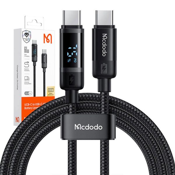 Mcdodo CA-5780 USB-C to USB-C 60W data cable 1.2m (black)