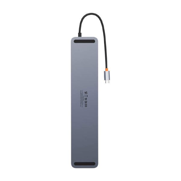 Hub 12w1 Baseus EliteJoy Gen2 series USB-C do 2xHDMI+ 3xUSB 3.0+ PD+ DP+ SD/TF+ RJ45+Type-C+ 3.5mm (dark grey)