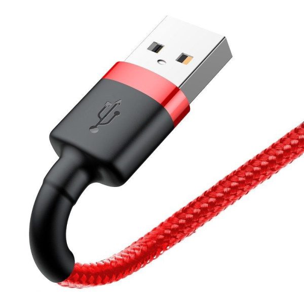 Baseus Cafule USB Lightning Kabel 2.4A 1m (zwart + rood)