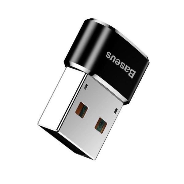 Baseus USB-C naar USB-A-adapter 3A (Zwart)