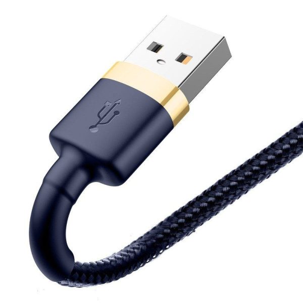 Baseus Cafule Lightning-kabel 2.4A 1m (Goud + Donkerblauw)