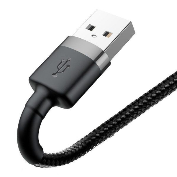 Baseus Cafule USB Lightning Kabel 2.4A 0.5m (Grijs + Zwart)