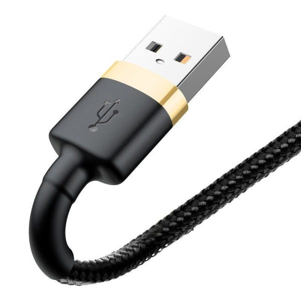 Baseus Cafule Kabel USB Lightning 2.4A 1m (Goud+Zwart)