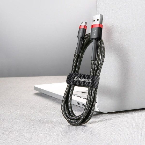 Baseus Cafule Micro USB-kabel 2A 3m (Zwart+Rood)