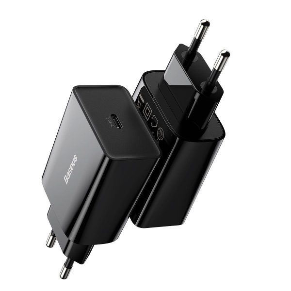 Baseus Speed Mini Quick USB-C Charger with PD and 3A, 20W (Black)