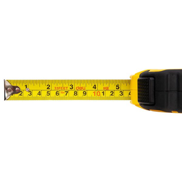 Deli Tools EDL3799Y Yellow 10m/25mm Steel Measuring Tape