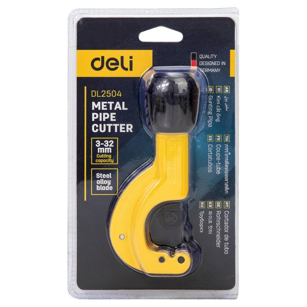 Deli Tools EDL2504 32mm Yellow Metal Pipe Cutter