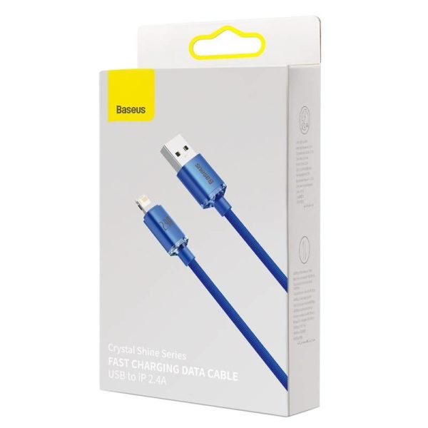 Baseus Crystal Shine USB-Lightning Cable, 2.4A, 2m (Blue)