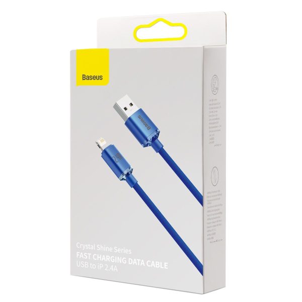 Baseus Crystal Shine USB-Lightning Cable, 2.4A, 1.2m (Blue)