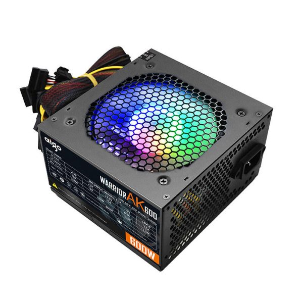 Aigo AK600 RGB Computer Power Supply (Black)