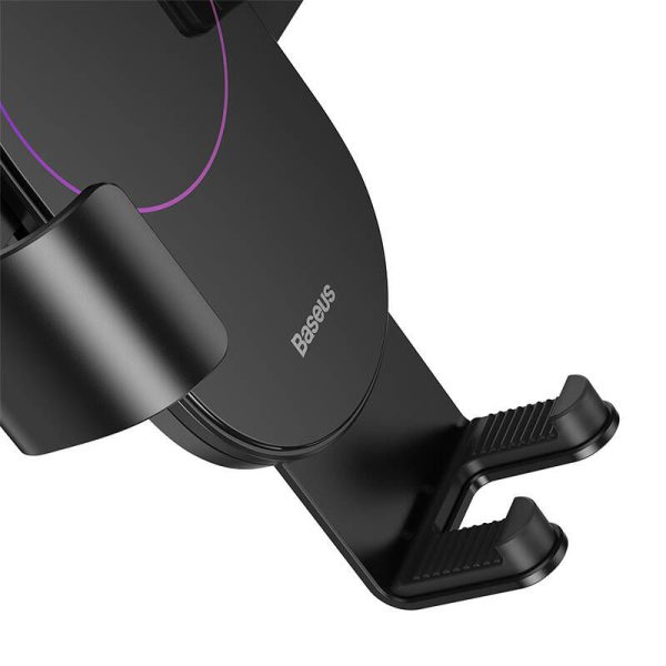 Gravity car mount for Baseus Tank phone with suction cup (black)