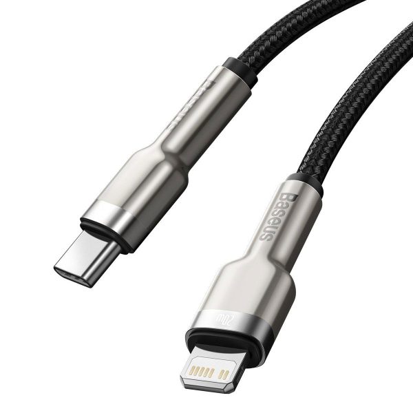 USB-C cable for Lightning Baseus Cafule, PD, 20W, 2m (black)