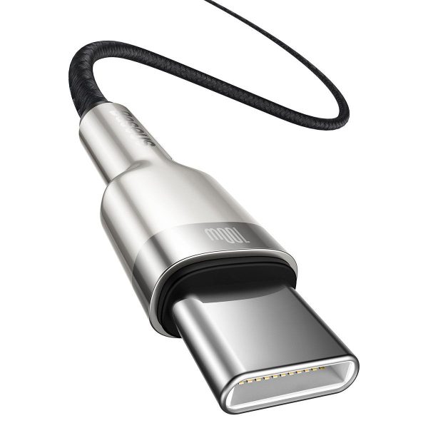 Cable USB-C to USB-C Baseus Cafule, 100W, 1m (black)