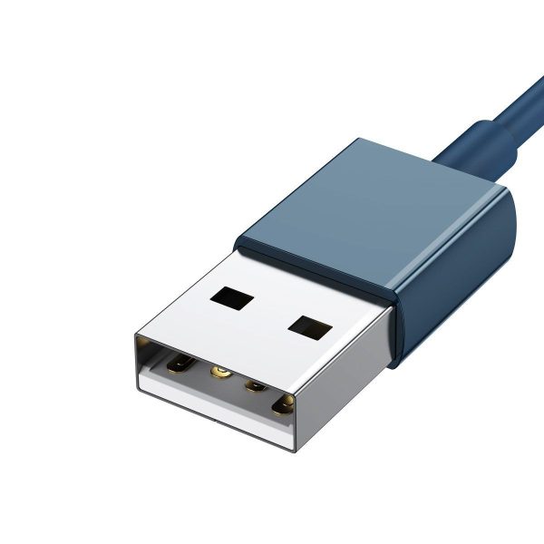 USB cable 3in1 Baseus Superior Series, USB to micro USB / USB-C / Lightning, 3.5A, 1.5m (blue)