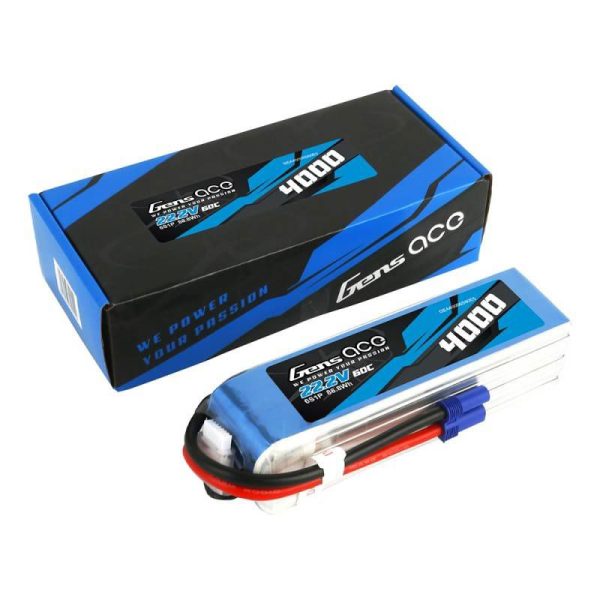 Gens Ace 4000mAh 22.2V 60C 6S1P EC5 battery