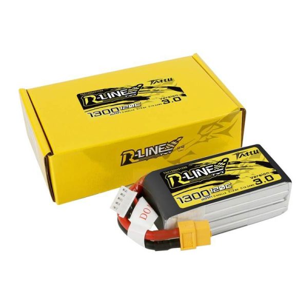 Tattu R-Line Version 3.0 1300mAh 14.8V 120C 4S1P XT60 battery