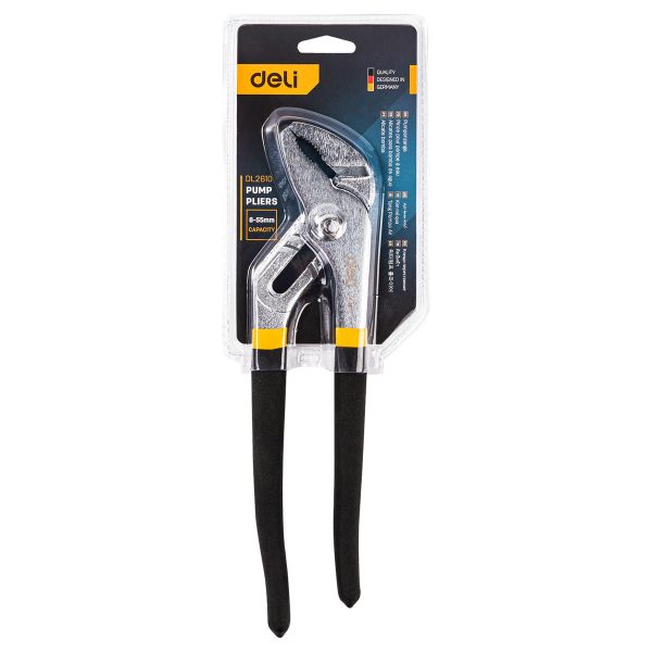 Pump Pliers 10" Deli Tools EDL2610 (black)