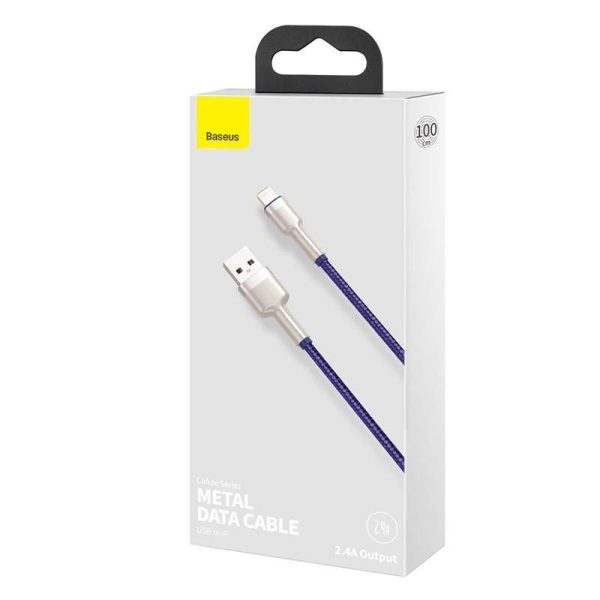 USB cable for Lightning Baseus Cafule, 2.4A, 1m (purple)