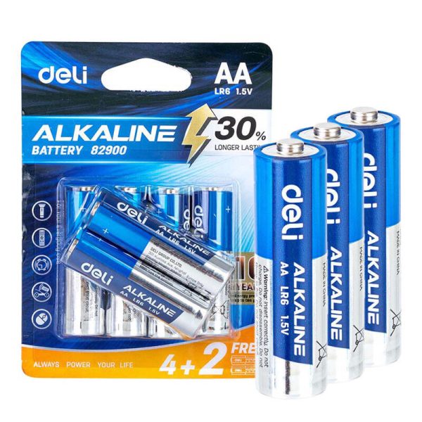 Alkaline batteries Deli  AA LR6 4+2 pcs