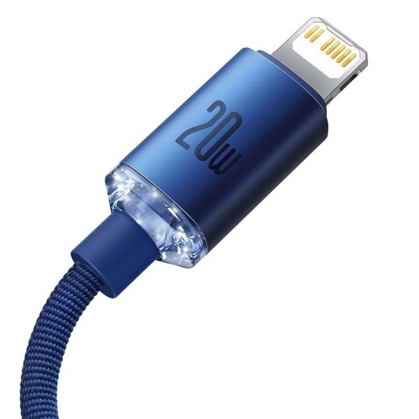 Baseus Crystal cable USB-C to Lightning, 20W, 1.2m (blue)