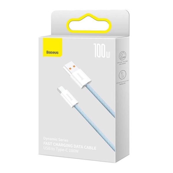 Cable USB to USB-C Baseus Dynamic Series, 100W, 1m (blue)