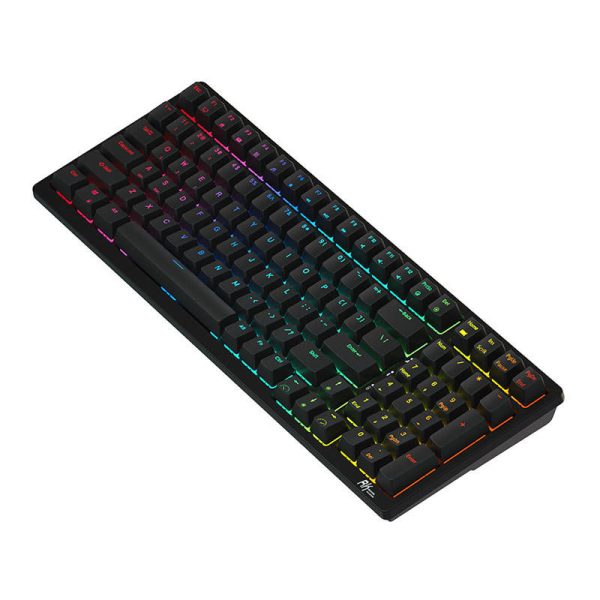 Wireless mechanical keyboard Royal Kludge RK98 RGB, Red switch (black)