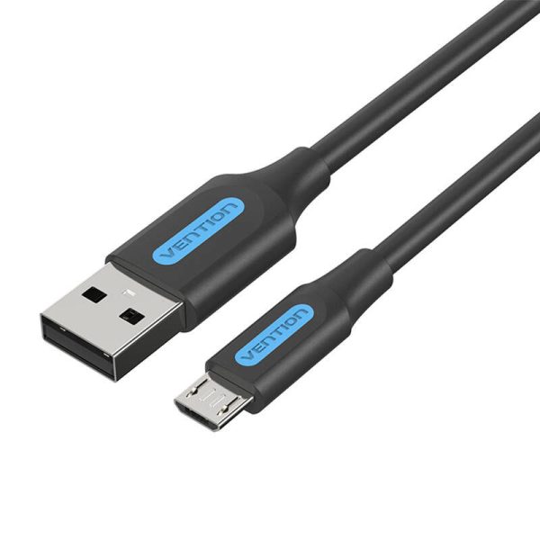 Cable USB 2.0 A to Micro USB Vention COLBC 3A 0,25m black