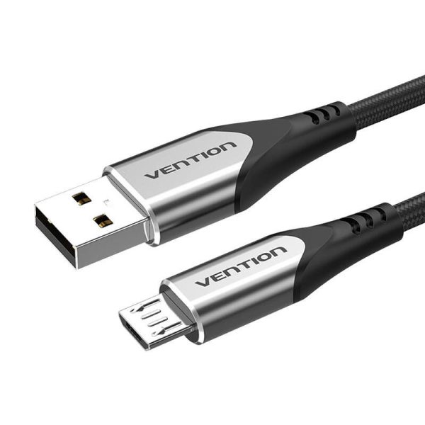 Cable USB 2.0 A to Micro USB Vention COAHC 3A 0,25m gray