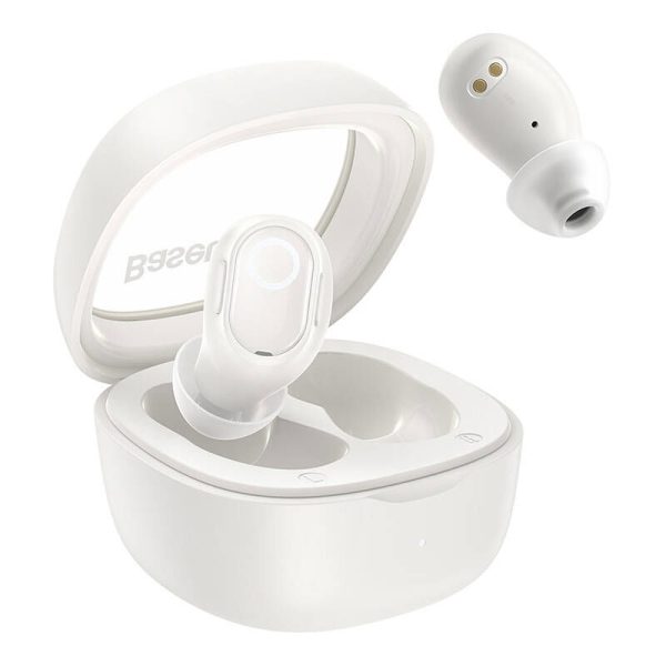 Wireless headphones Baseus Bowie WM02 TWS, Bluetooth 5.0 (white) OS