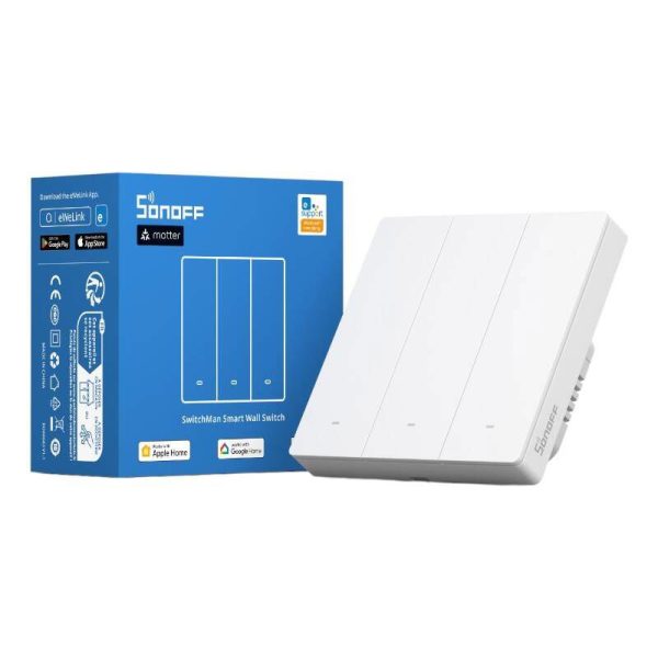 M5-3C-86W WiFi Matter smart wall switch (3-channel)