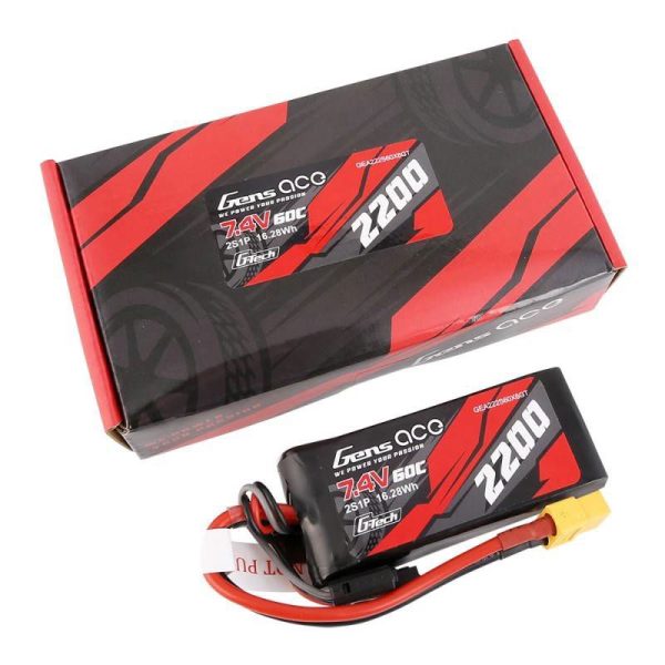 GensAce G-Tech LiPo 2200mAh 7.4V 60C 2S1P XT60 Battery