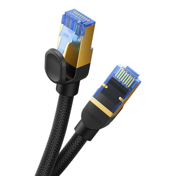 Braided network cable cat.7 Baseus Ethernet RJ45, 10Gbps, 15m (black)