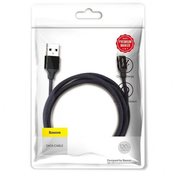 Baseus Yiven Lightning-kabel 120 cm 2A - Zwart