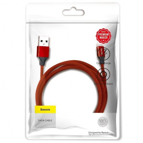 Baseus Yiven Lightning-kabel 180 cm 2A (rood)