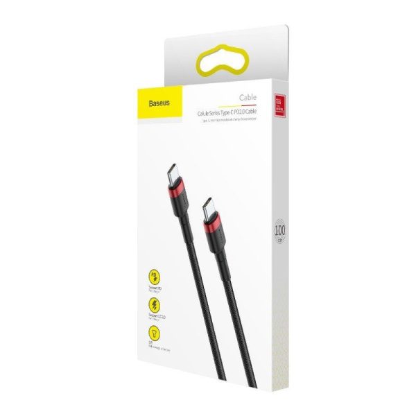 Baseus Cafule USB-C PD 2.0 QC 3.0 60W 2m (Zwart+Rood) Kabel