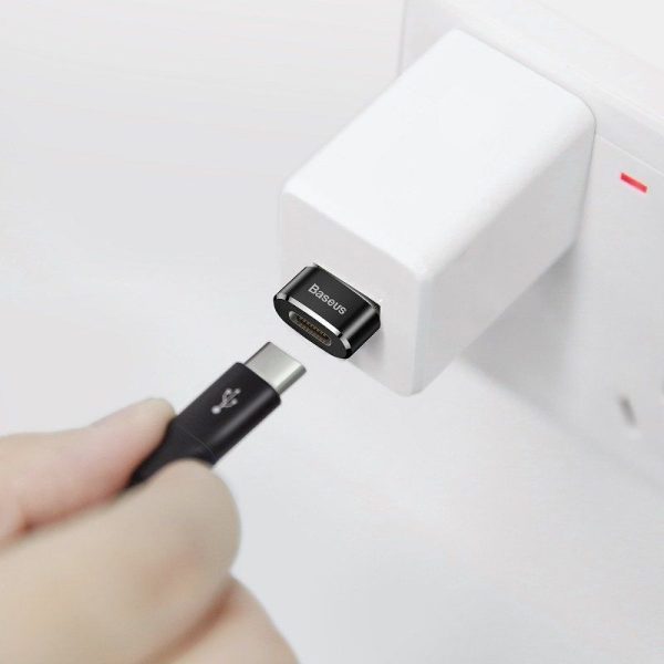 Baseus USB-C naar USB-A-adapter 3A (Zwart)