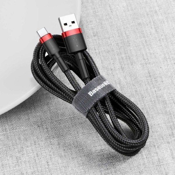 Baseus Cafule USB-C kabel 2A 3m (Zwart + Rood)