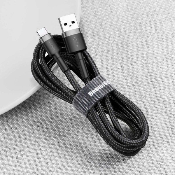 Baseus Cafule USB-C-kabel 2A 3m (Zwart + Grijs)