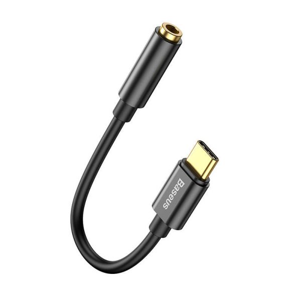 Baseus L54 Audio Adapter USB-C + Mini Jack 3,5mm (Zwart)