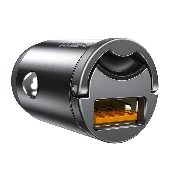 Baseus Tiny Star Mini Snel Opladen Auto Oplader USB-poort 30W Grijs