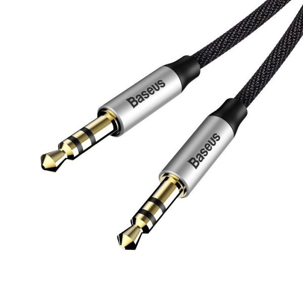 Baseus Yiven Audio Kabel 3.5 Male Audio M30 1.5M Zilver+ Zwart