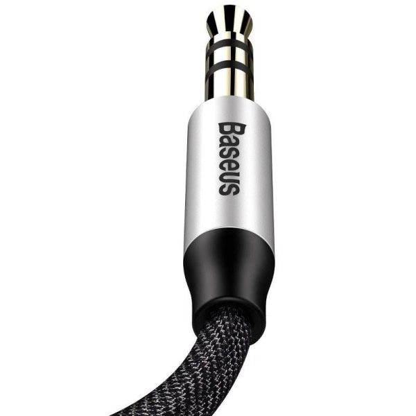 Baseus Yiven Audio Cable mini jack 3,5mm AUX, 1m (Black+Silver)