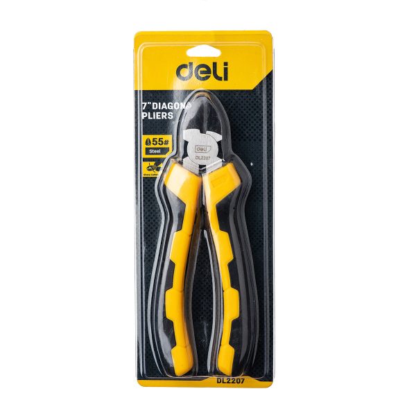 Deli Tools EDL2207 7" Diagonal Pliers (Yellow)