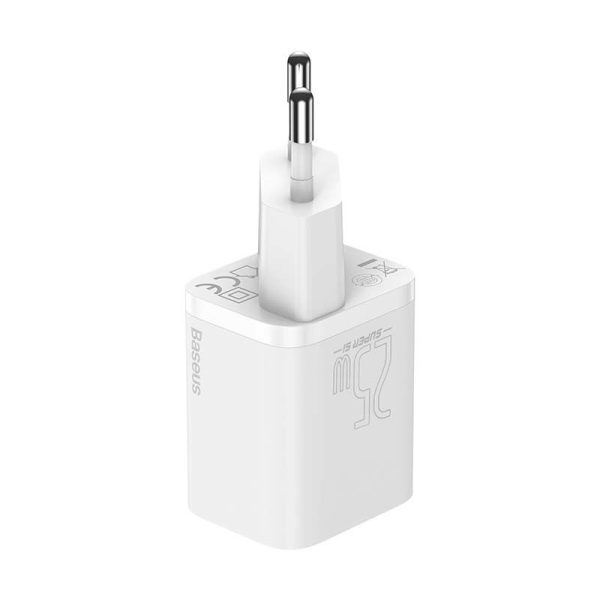 Baseus 25W Super Si Quick USB-C Charger with 1m USB-C Cable (White)