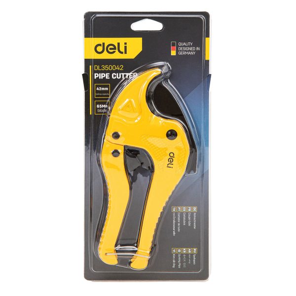 Deli Tools EDL350042 42mm Yellow Pipe Cutter