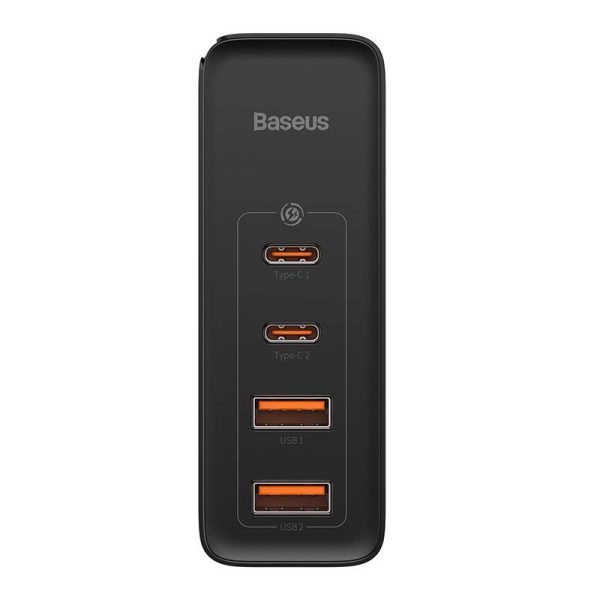 Travel Charger Baseus GaN2 Pro Quick  2x USB + 2x USB-C, 100W, EU (Black)